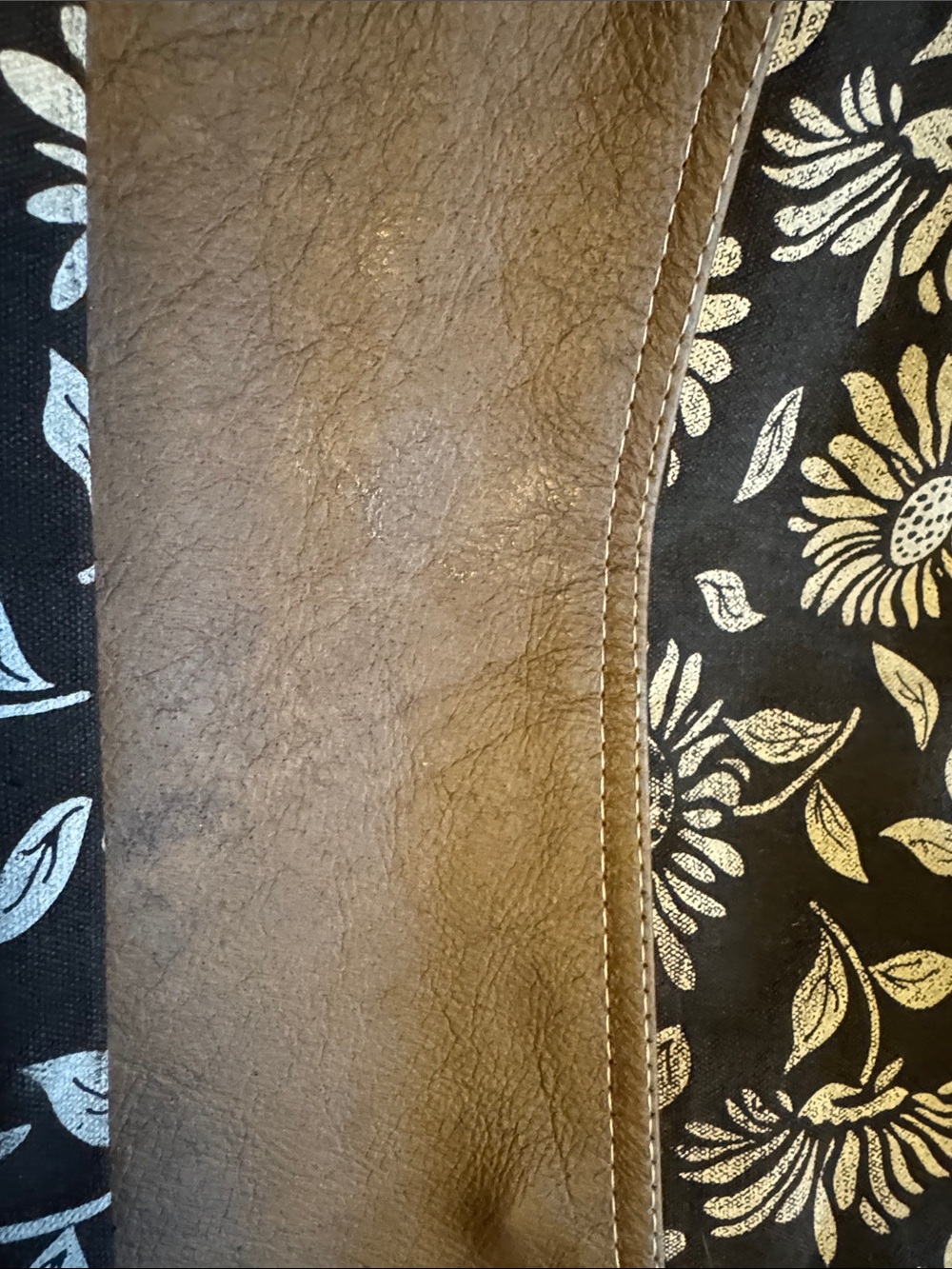 Myra Bag Black and Cream Floral Travel Tote - Picture 3 of 5